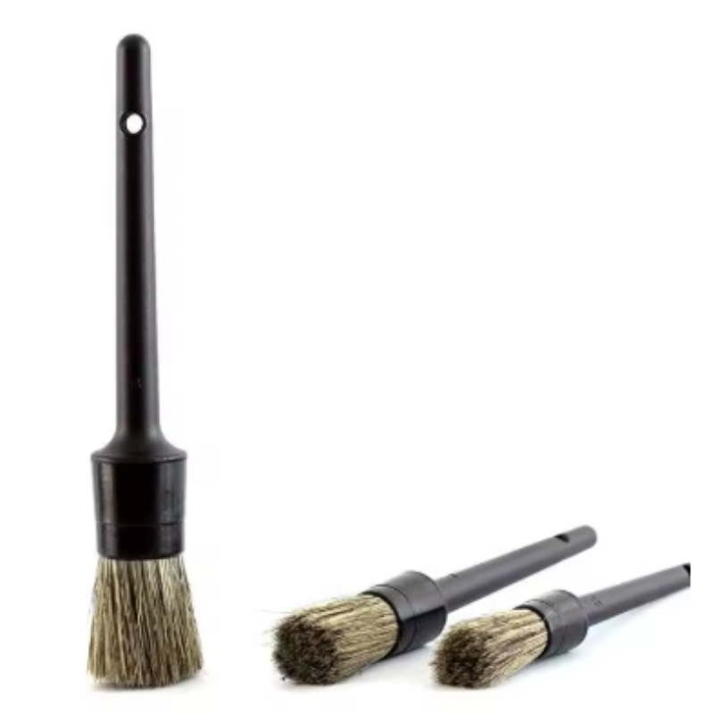 Car Detailing Brush Set Boar Hair Interior - Conjunto de 3 Escovas para Detalhamento