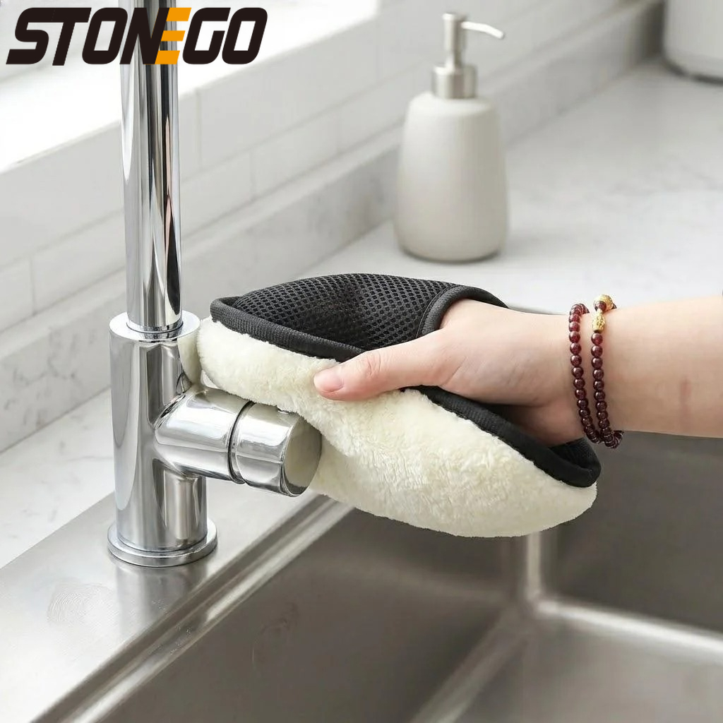 Car Detailing Wash Mitt Microfiber Wool - Luvas de Limpeza de Microfibra Premium