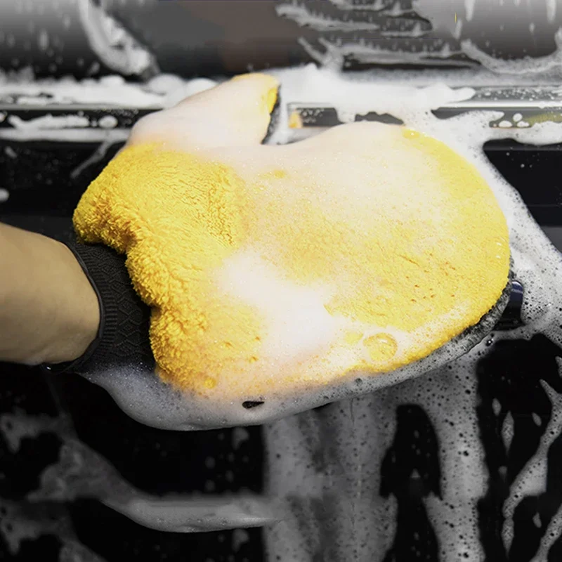 Car Detailing Wash Mitt Microfiber Wool - Luvas de microfibra para lavar e