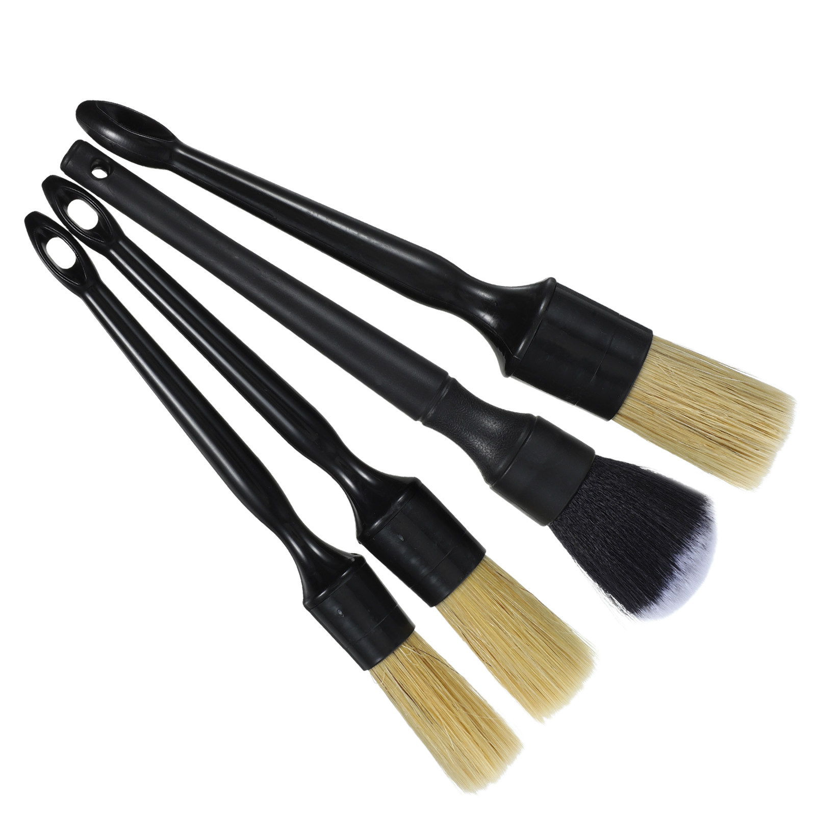 Car Detailing Brush Set Boar Hair Interior - 1 conjunto de escovas de detalhamento