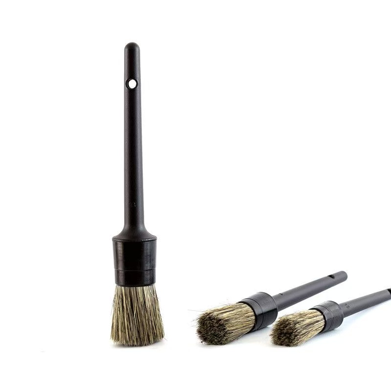 Car Detailing Brush Set Boar Hair Interior - Conjunto de 3 Escovas para Detalhamento