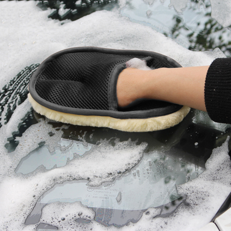Luva de Lavagem Automotiva de  - Car Detailing Wash Mitt Microfiber Wool avaliação e preço