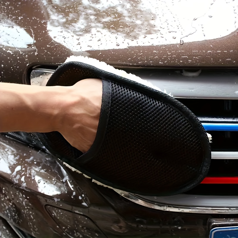 4 luvas de microfibra para lav - Car Detailing Wash Mitt Microfiber Wool avaliação e preço