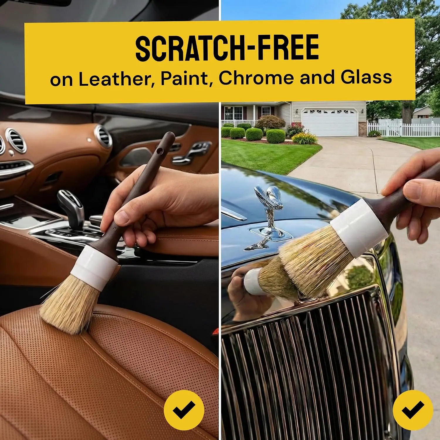 Conjunto de Escovas para Detal - Car Detailing Brush Set Boar Hair Interior avaliação e preço