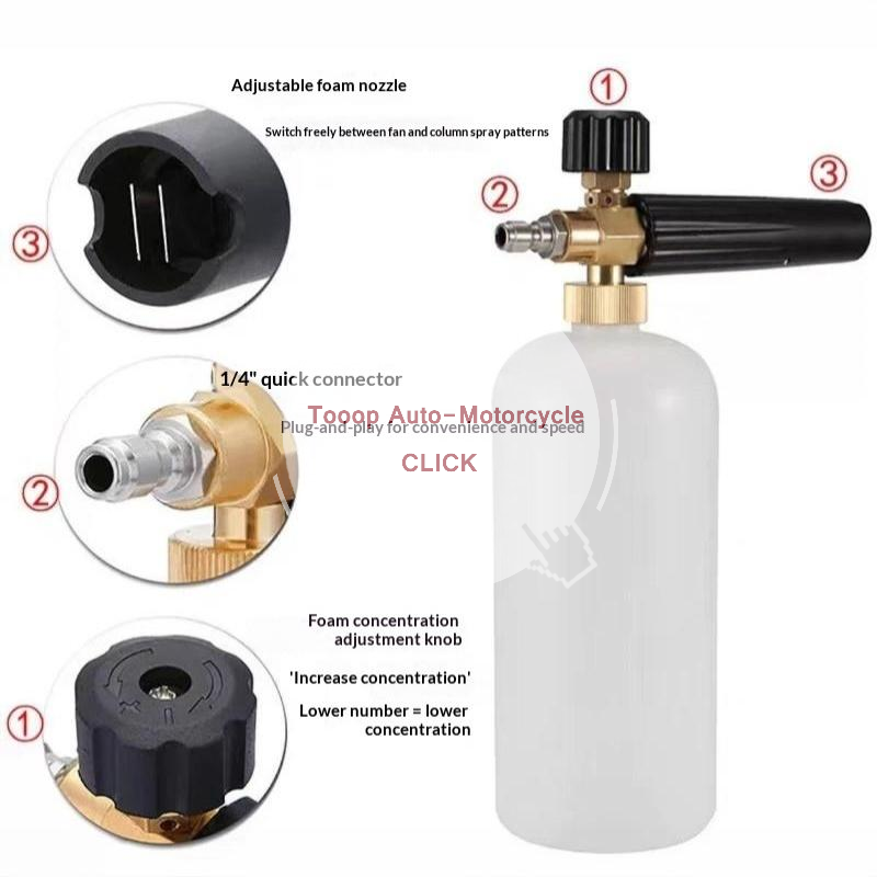 Canhão de Espuma para Lavadora - Foam Cannon Pressure Washer Wide Mouth avaliação e preço