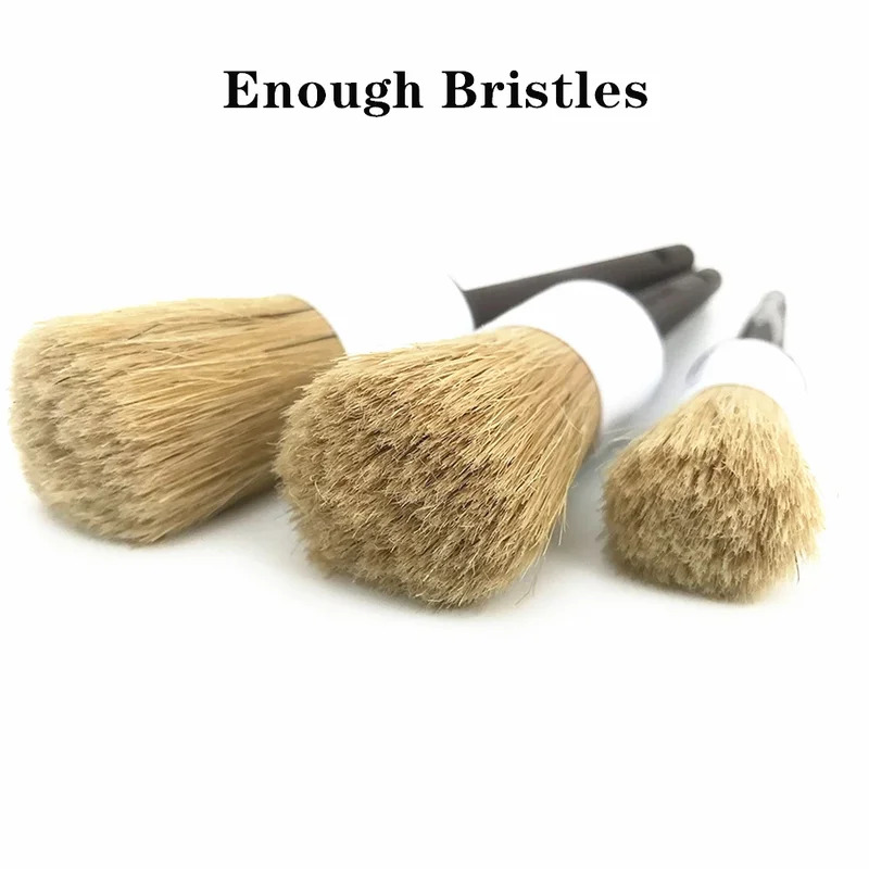 5 escovas de detalhes de carro - Car Detailing Brush Set Boar Hair Interior avaliação e preço