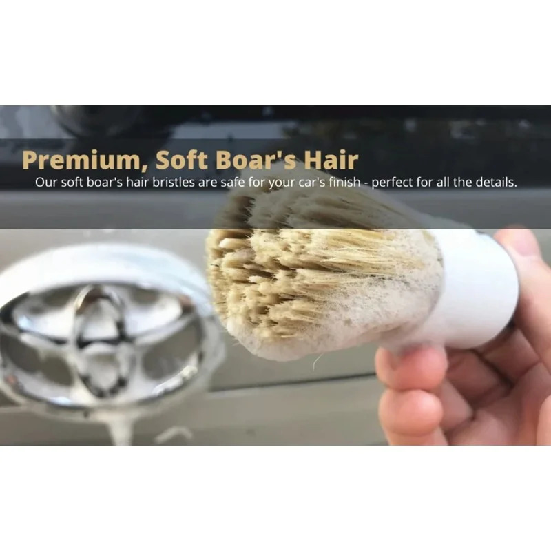 5 escovas de detalhes de carro - Car Detailing Brush Set Boar Hair Interior avaliação e preço