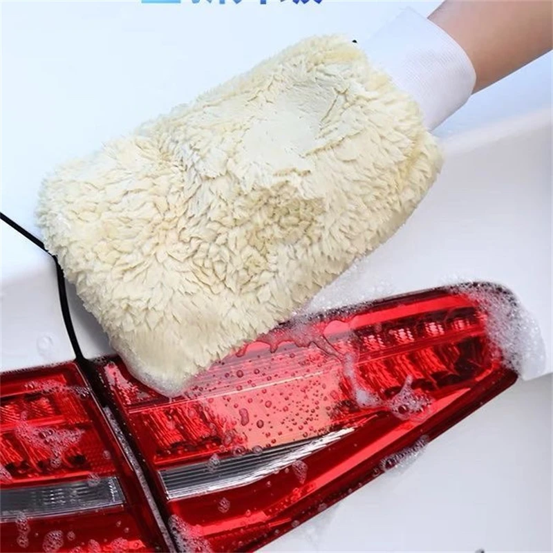 1-10 pçs luvas de lavagem de c - Car Detailing Wash Mitt Microfiber Wool avaliação e preço