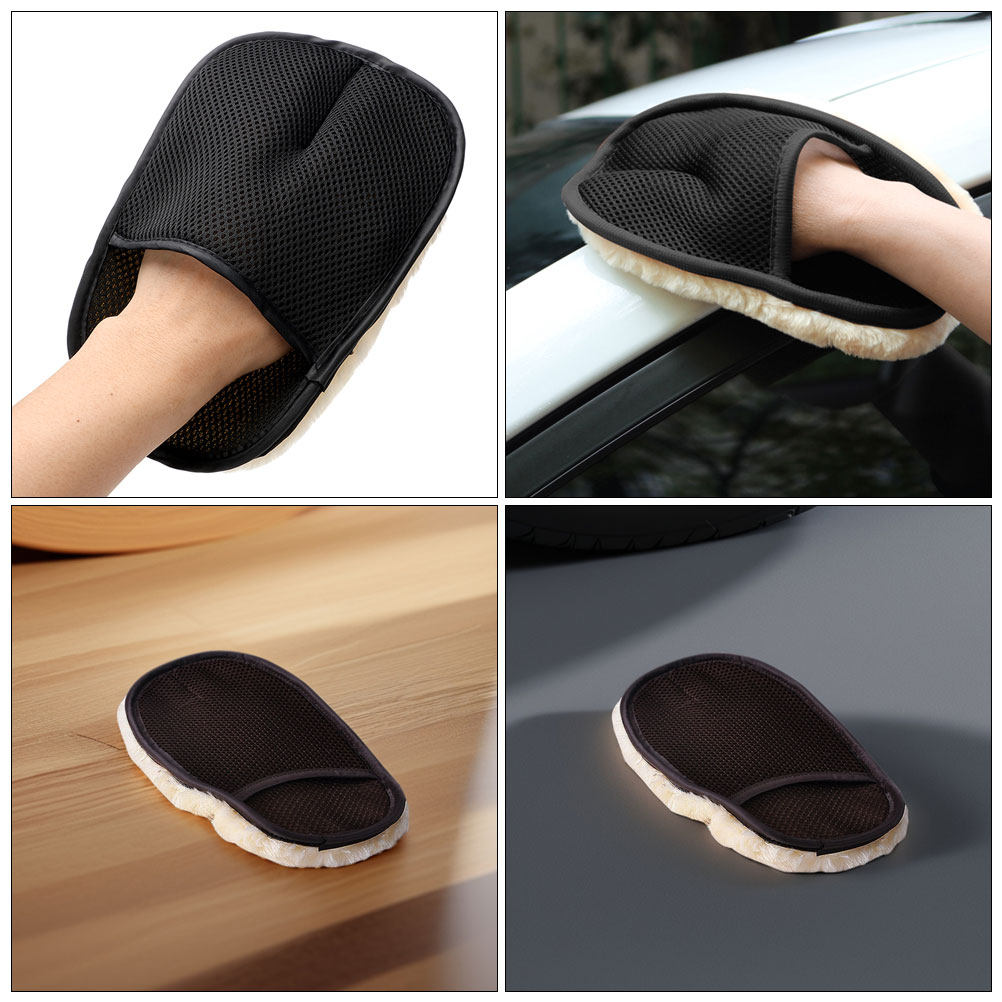 10 Luvas de Lã para Lavagem de - Car Detailing Wash Mitt Microfiber Wool avaliação e preço