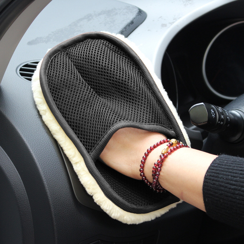 Luva de lavagem de carros em m - Car Detailing Wash Mitt Microfiber Wool avaliação e preço