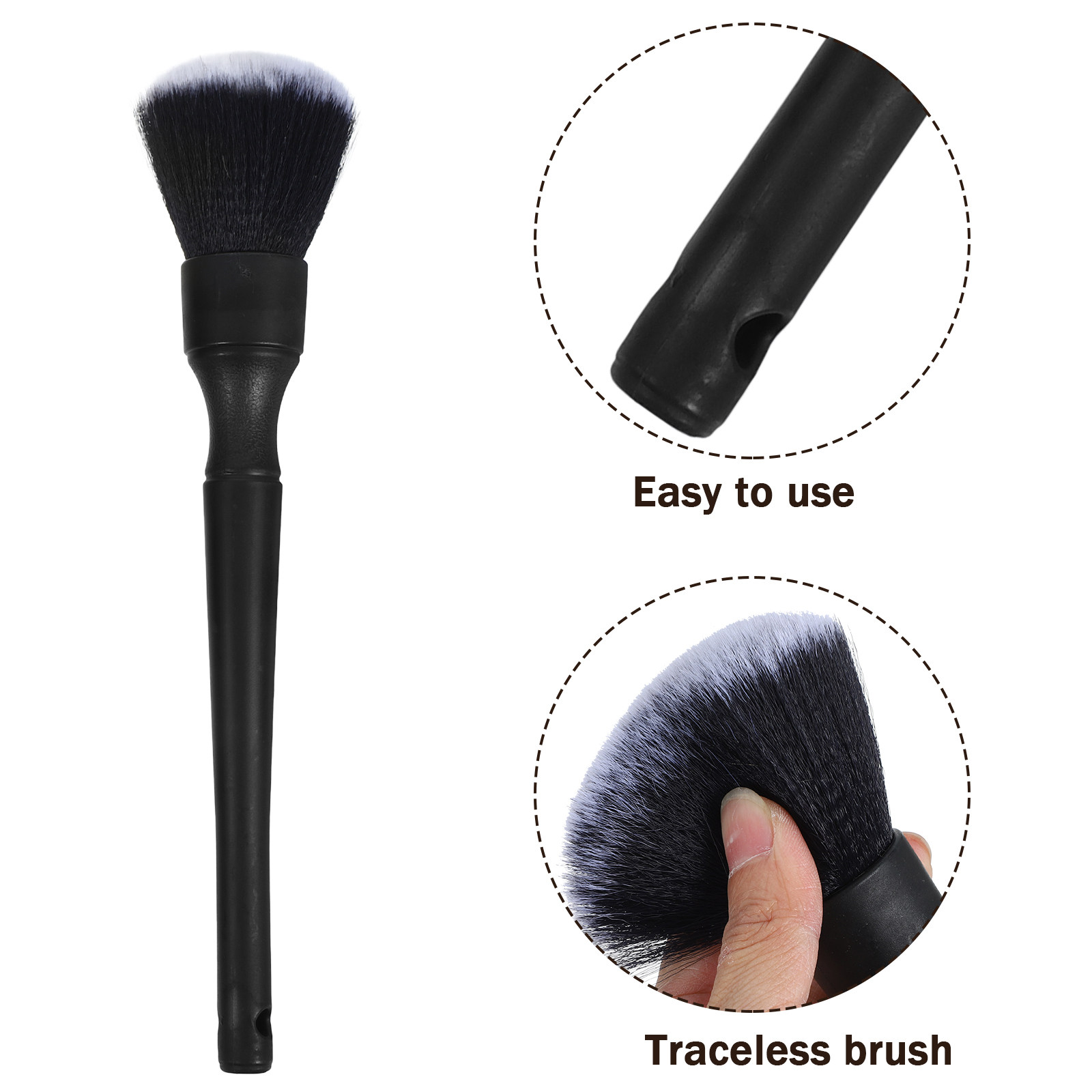 1 conjunto de escovas de detal - Car Detailing Brush Set Boar Hair Interior avaliação e preço