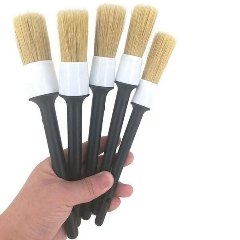 Conjunto de 3 Escovas para Det - Car Detailing Brush Set Boar Hair Interior avaliação e preço