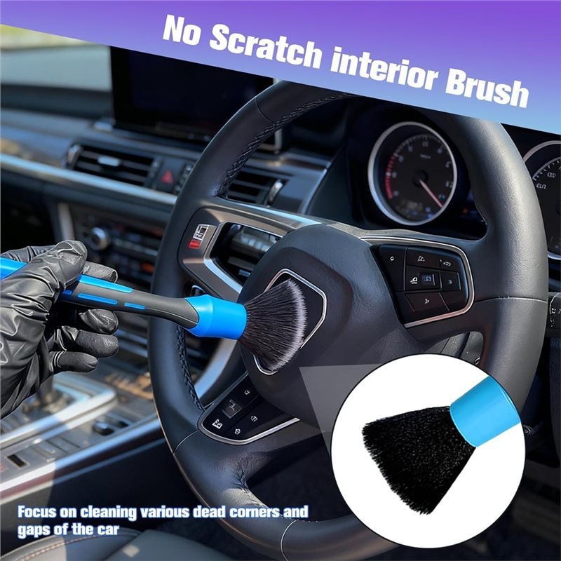 Conjunto de escovas para detal - Car Detailing Brush Set Boar Hair Interior avaliação e preço
