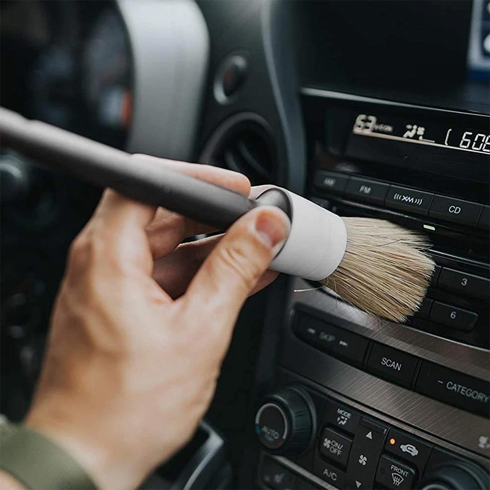 Conjunto de 3/5 escovas para l - Car Detailing Brush Set Boar Hair Interior avaliação e preço